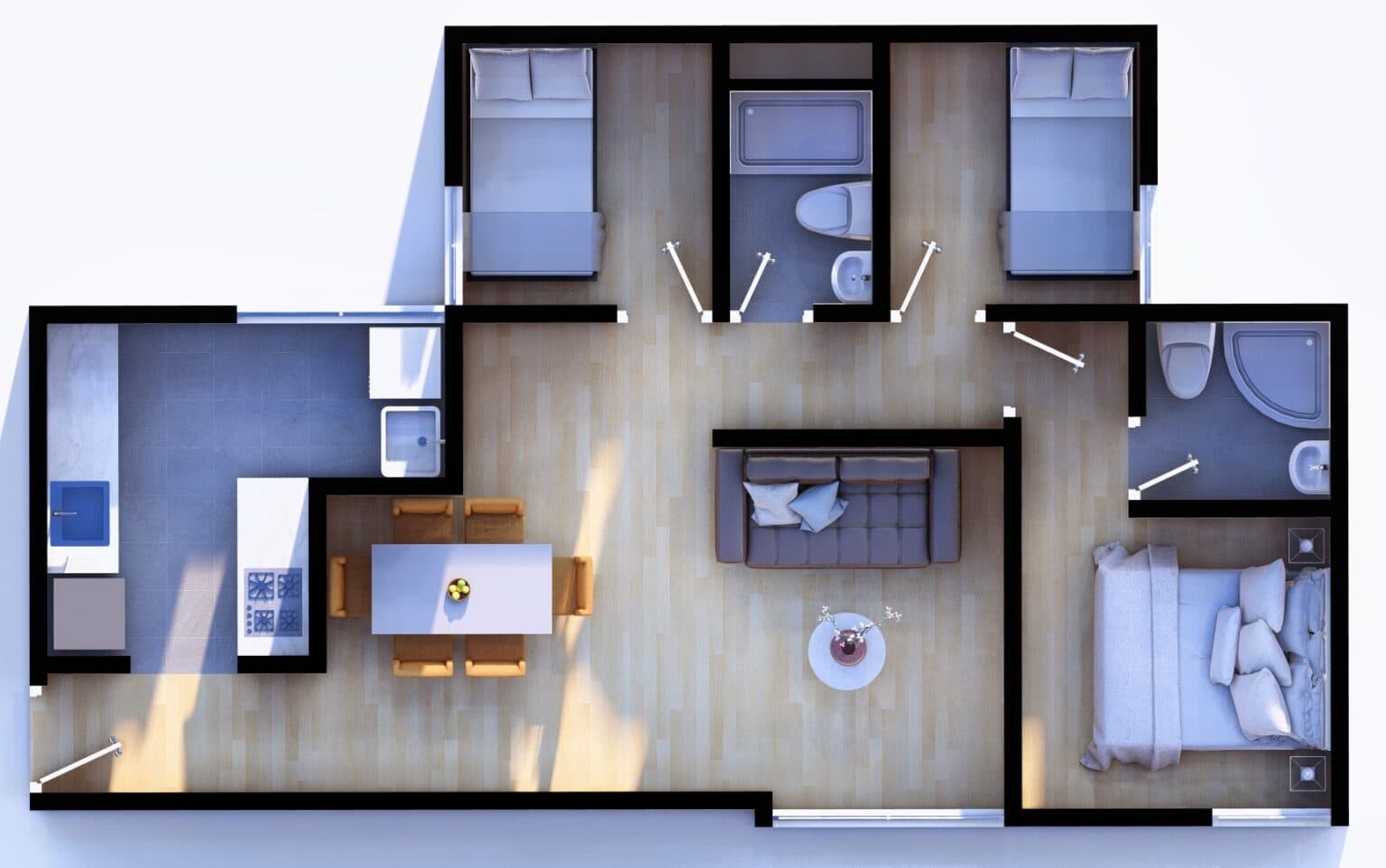 Interior con vista superior